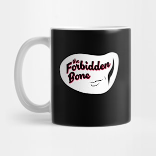 The Forbidden Bone (white abstract BG) Mug